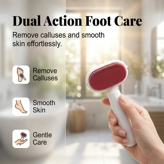Grattoir à pied double face pour l'élimination des callosités