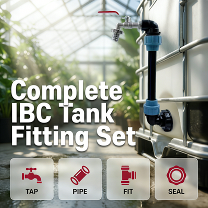 🛠️Kit complet pour cuve IBC – prêt à l'emploi💧incluant vannes, adaptateurs et joints. Pour eau de pluie, stockage et transport. Fabriqué dans l'UE – durable et étanche.