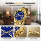 Montre à quartz classique en métal pour homme