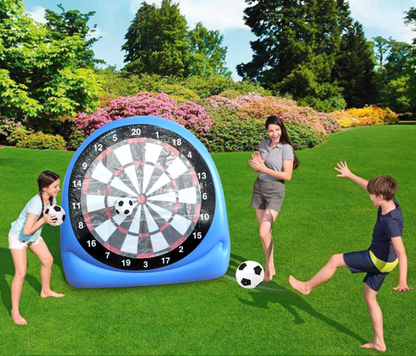 ✨ 50 % de réduction + livraison gratuite 🔥 Cible de fléchettes gonflable en forme de ballon de football, cible géante, livrée avec 2 ballons de football et une pompe à air, s'installe en 3 minutes, idéale pour les grands jeux dans le jardin