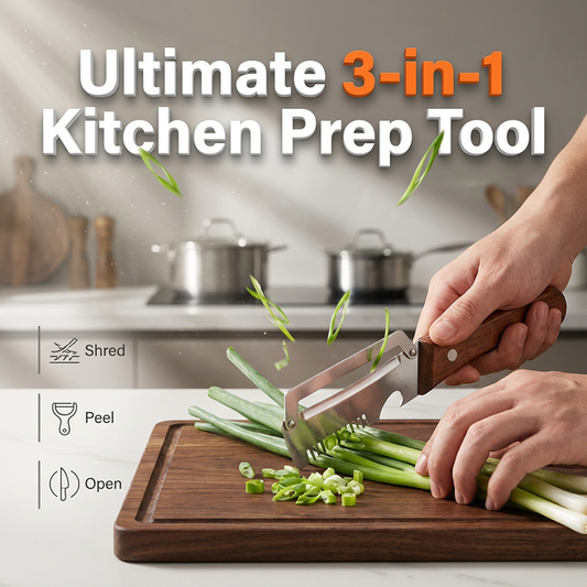 Outil de Cuisine 3-en-1 pour Émincer et Éplucher les Oignons verts
