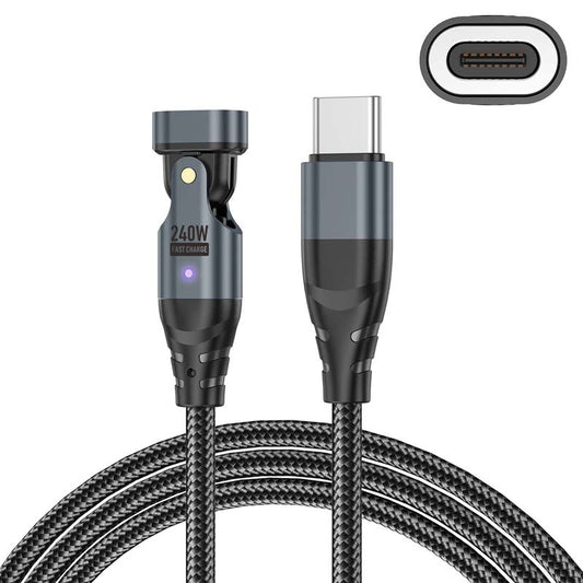 📢📢40 % DE RÉDUCTION !! ⏰Câble de recharge magnétique PD 240 W à rotation à 180°