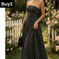 Robe bustier à pois pour femme