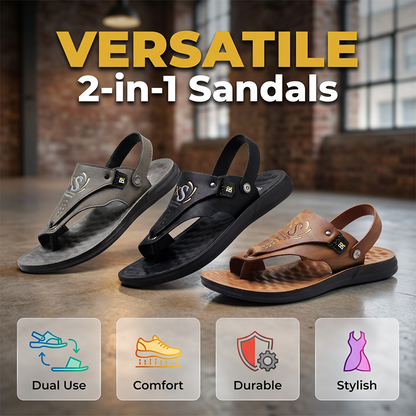 Sandales et pantoufles convertibles 2 en 1 pour hommes