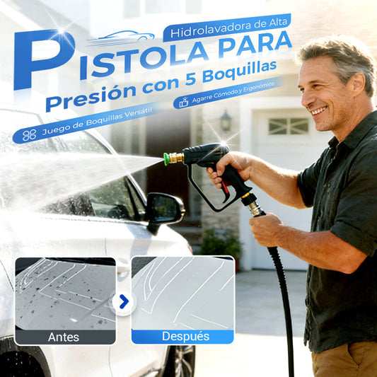 Pistola para Hidrolavadora de Alta Presión con 5 Boquillas