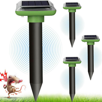 Répulsif à taupes étanche à ultrasons et à énergie solaire