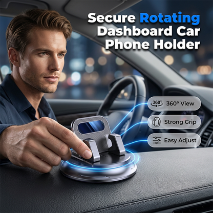 📱 50% DE RÉDUCTION 🧭 Support téléphone rotatif – Fixation solide sur tableau de bord, caoutchouc haute adhérence – 360° réglable, compact & compatible avec tous les smartphones – qualité garantie 🔄