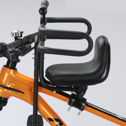 🚲👶 PROMO FLASH 56% ! Siège Vélo Enfant à l'Avant – Guidon Dédié, Accoudoirs Ouvrants, Repose-Pieds Réglables, Simili Cuir, Compatible VTT/Ville/Pliant ⚙️