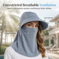 Breathable Full Face Sun Mask with Ponytail Hole