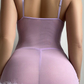 Robe sexy à fines bretelles et string ensemble 2 pièces