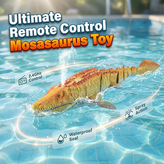 🎮🌊🚀 OFFRE LIMITÉE 50% DE RÉDUCTION! Mosasaurus Dino Nageur RC avec Pulvérisation d’Eau – Télécommande 2.4G, Maniabilité 360°, Mode Démo Automatique – Super Cadeau pour Amateurs de Dinosaures & Passionnés de Piscine 🦖🎁💦