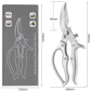 🔪 ACHETEZ 2, OBTENEZ 1 GRATUIT! ✂️ Ciseaux de Cuisine Multifonctions Robustes – Acier Inoxydable, Poignée Ergonomique & Parfaits Pour Volaille, Herbes & Légumes 🍗