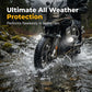 Projecteur LED universel pour moto, double couleur, feu auxiliaire de conduite