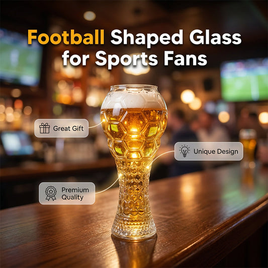 Verre en forme de ballon de football pour les fans de sport