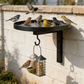 Bain d'Oiseau Mural en Métal – Finition Bronze Antique 🐦🛁🧱🏡