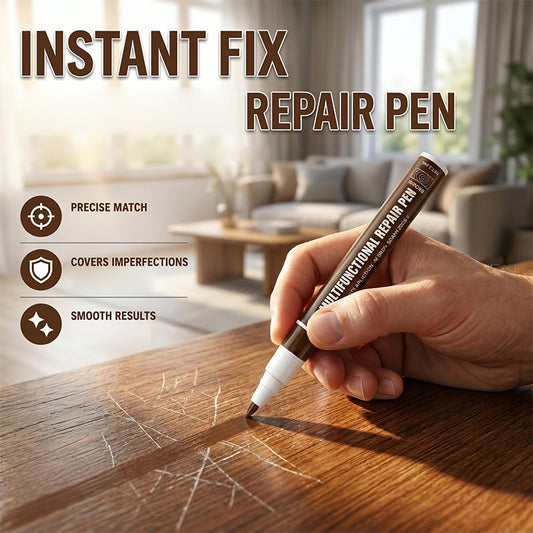 Stylo réparateur de rayures pour meubles en bois brun