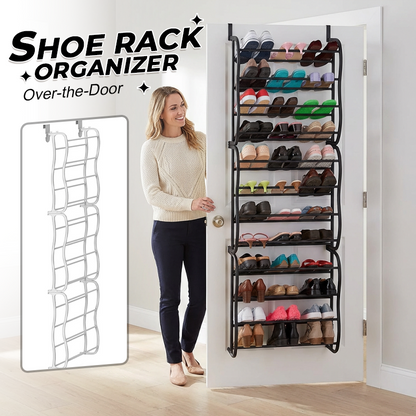 👟🔥 -58% ! Organisateur Chaussures Suspendu Porte – Jusqu'à 36 Paires Métal Robuste Stable, Étagères Inclinées Anti-Glissement Talons Bottes Baskets, Installation Sans Outils Secondes · 3 Coloris · 4-8-12 Étages ✨