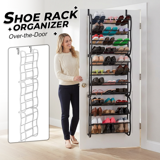 👟🔥 -58% ! Organisateur Chaussures Suspendu Porte – Jusqu'à 36 Paires Métal Robuste Stable, Étagères Inclinées Anti-Glissement Talons Bottes Baskets, Installation Sans Outils Secondes · 3 Coloris · 4-8-12 Étages ✨
