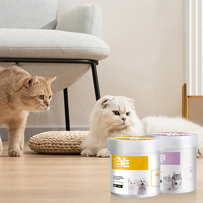 Lingettes nettoyantes naturelles à base de plantes pour les yeux et les oreilles des animaux de compagni