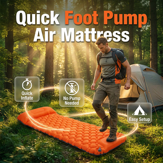 Matelas pneumatique gonflable à pompe à pied
