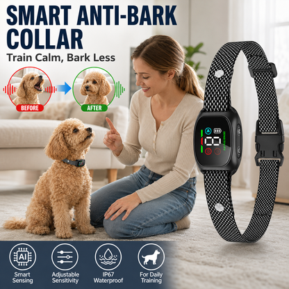 🐕 50 % DE RÉDUCTION MAINTENANT ! Collier anti-aboiement réglable – Détecteur de voix et mode vibration 2 en 1, collier multifonctionnel pour limiter les aboiements, apaiser le chien et améliorer le comportement