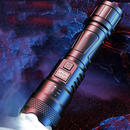 🔦 50 % DE RÉDUCTION MAINTENANT ! Lampe torche ultra-puissante en aluminium résistant – Éclairage et autonomie 2 en 1, faisceau intense pour camping, urgence et extérieur