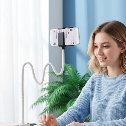 📱 50 % DE RÉDUCTION MAINTENANT ! Support de téléphone flexible pour lit et canapé – Maintien et confort 2 en 1, bras articulé réglable pour regarder vidéos, appels et films sans tenir le téléphone