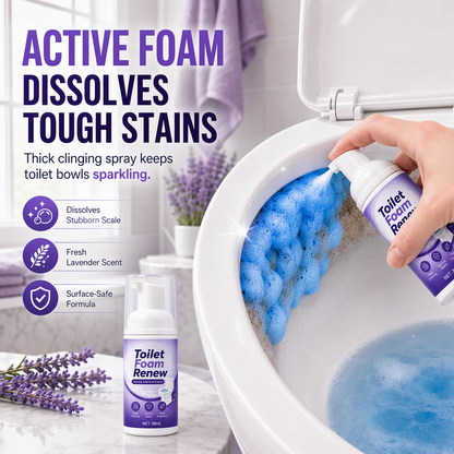 Nettoyant moussant à action rapide pour cuvettes de toilettes