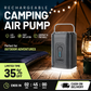 🏕️ Pompe à air de camping rechargeable – Lumière LED, gonflage rapide, compacte 🔋